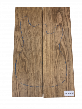 Body Swamp Ash, 2-pcs. grainmatched, Caramel, Unique Piece #117